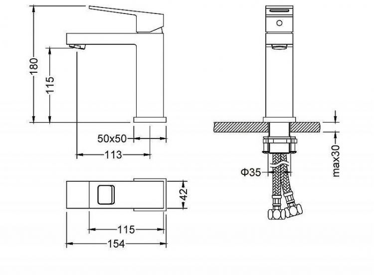 Смеситель для раковины Timo Briana 7161/00F Хром