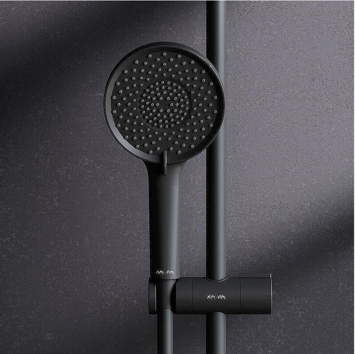 Душевая система AM.PM X-Joy F0785A522 с термостатом Черная матовая