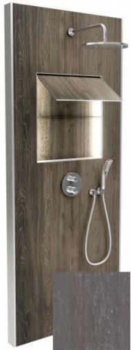 Душевая система с термостатом и круглым верхним душем Jacob Delafon Ecrin E803031-D39, с подсветкой