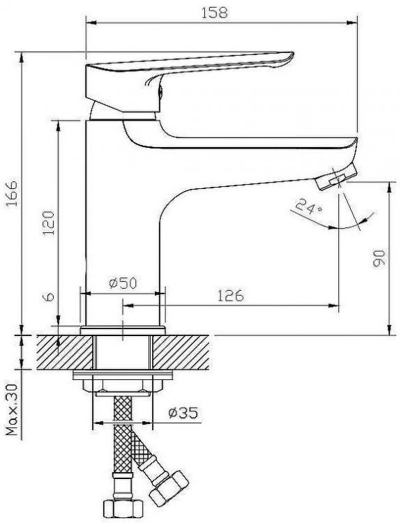Смеситель для раковины ESKO Lagos White LG26W Белый матовый Смеситель для раковины ESKO Lagos White LG26W Белый матовый