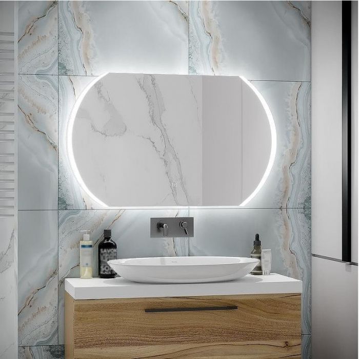 Зеркало Континент Polaris 1000х600 ЗЛП883 с подсветкой с сенсорным выключателем