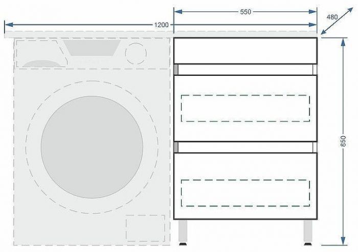 Тумба под раковину Stella Polar Мадлен 120 SP-00000406 Белая