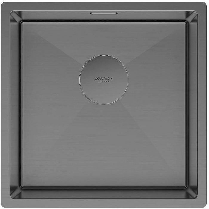 Кухонная мойка Paulmark Next 44 Uni PM214444-GM Вороненая сталь