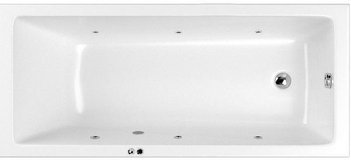 Акриловая ванна Whitecross Wave Slim 170x70 0111.170070.100.SOFT.CR с гидромассажем