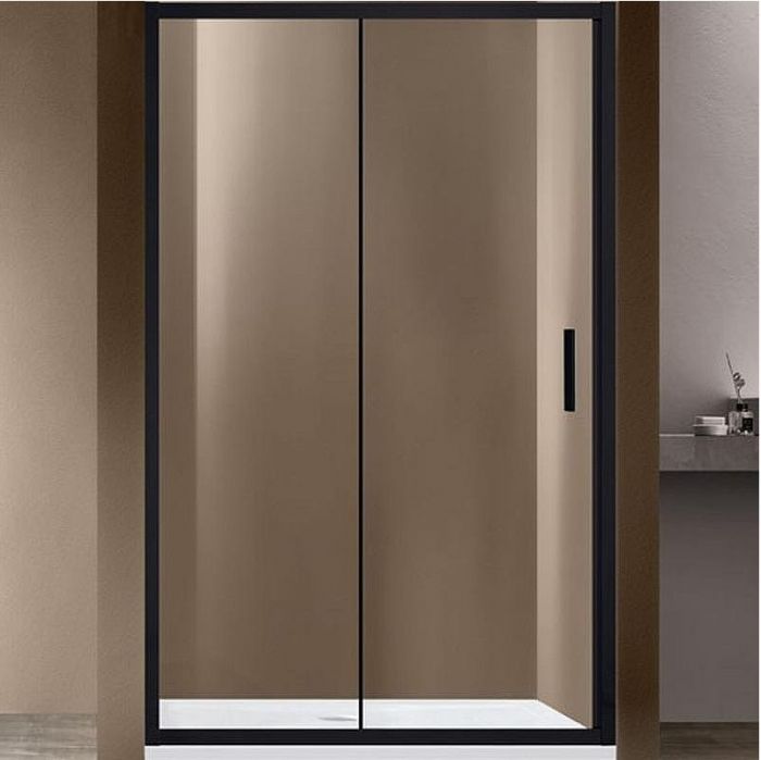 Душевая дверь Vincea Garda 145 VDS-1G145CLB профиль Черный матовый стекло прозрачное
