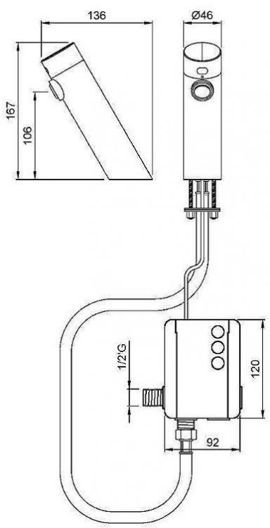 Кран для одного типа воды Nofer 07360.B цвет Хром Кран для одного типа воды Nofer 07360.B цвет Хром