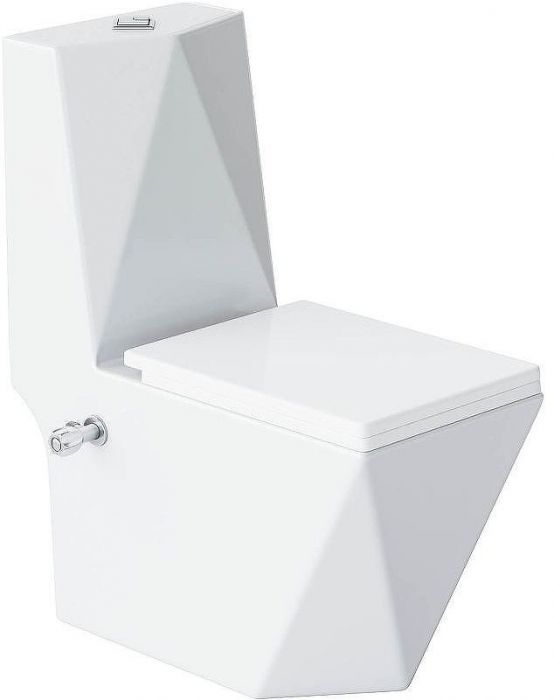 Унитаз моноблок Laguraty 071AC с бидеткой с бачком и сиденьем Микролифт