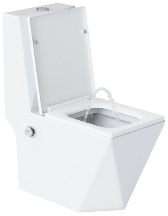 Унитаз моноблок Laguraty 071AC с бидеткой с бачком и сиденьем Микролифт