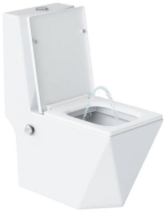 Унитаз моноблок Laguraty 071AC с бидеткой с бачком и сиденьем Микролифт