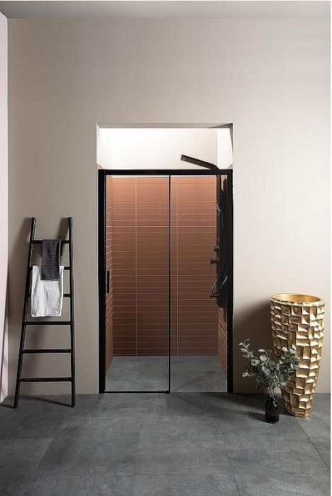 Душевая дверь Aquanet Pleasure AE60-N-150H200U-BT 150 273599 профиль Черный матовый стекло прозрачное