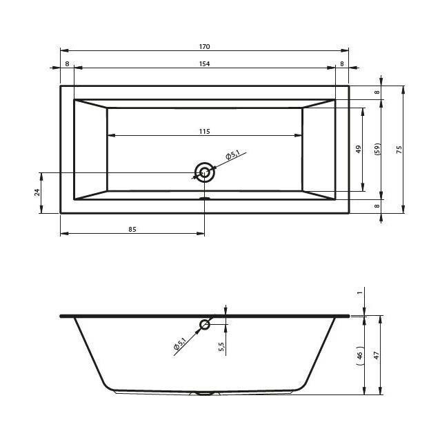 Акриловая ванна RIHO Lugo Velvet 180x80, BT0210500000000 Акриловая ванна RIHO Lugo Velvet 180x80, BT0210500000000