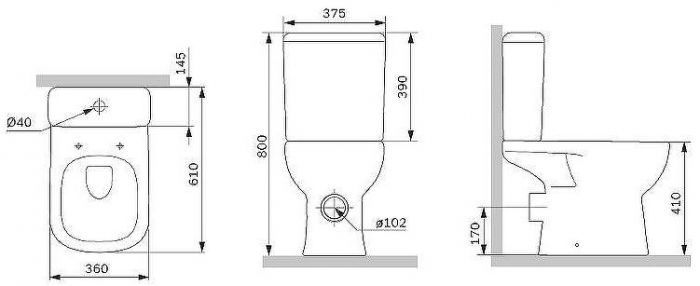 Унитаз компакт AM.PM Sunny Aquaspin C85C8601SC с бачком и сиденьем Микролифт