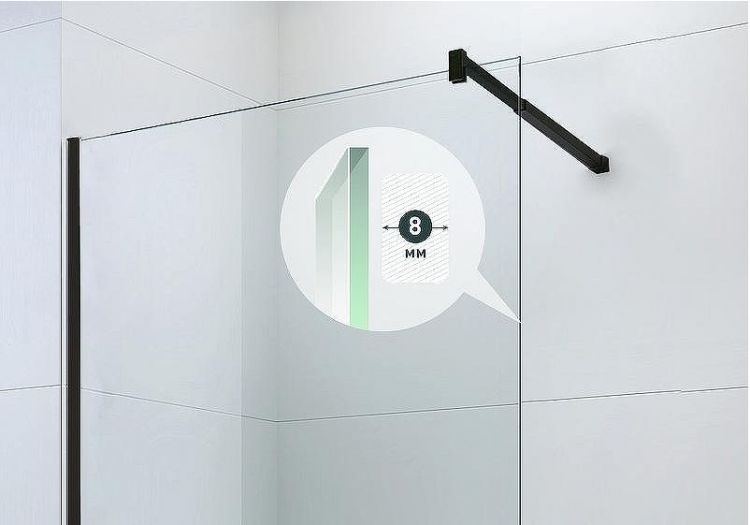 Душевая перегородка Berges Sky Black 110х200 064011 профиль Черный матовый стекло прозрачное Душевая перегородка Berges Sky Black 110х200 064011 профиль Черный матовый стекло прозрачное