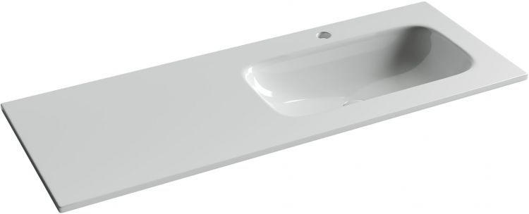 Раковина накладная SANCOS мебельная CERAMICANOVA Grace прямоугольная 1210x457x137 мм, с чашей справа и отверстием под смеситель, цвет белый, CN7021, CN7021