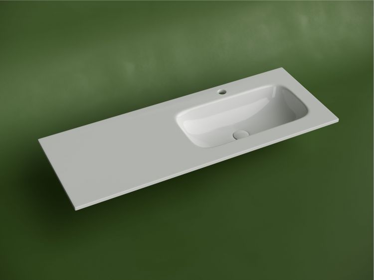 Раковина накладная SANCOS мебельная CERAMICANOVA Grace прямоугольная 1210x457x137 мм, с чашей справа и отверстием под смеситель, цвет белый, CN7021, CN7021 Раковина накладная SANCOS мебельная CERAMICANOVA Grace прямоугольная 1210x457x137 мм, с чашей справа и отверстием под смеситель, цвет белый, CN7021, CN7021