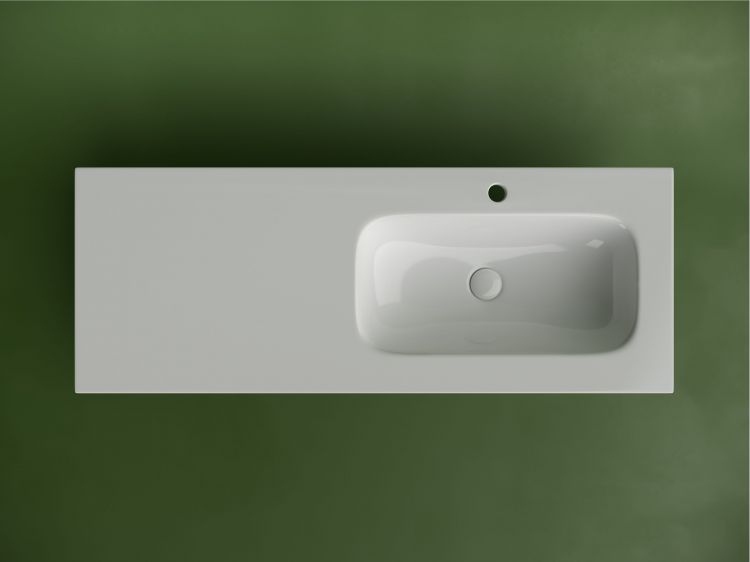 Раковина накладная SANCOS мебельная CERAMICANOVA Grace прямоугольная 1210x457x137 мм, с чашей справа и отверстием под смеситель, цвет белый, CN7021, CN7021 Раковина накладная SANCOS мебельная CERAMICANOVA Grace прямоугольная 1210x457x137 мм, с чашей справа и отверстием под смеситель, цвет белый, CN7021, CN7021