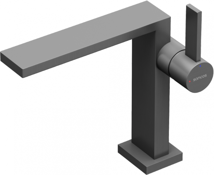 Смеситель для раковины SANCOS Linn, вороненая сталь, SC9019GG