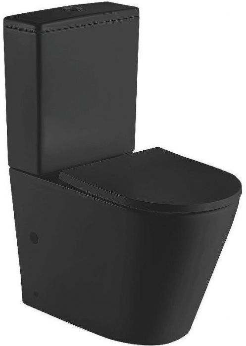 Унитаз компакт CeramaLux 2179-1MB Черный матовый с бачком и сиденьем Микролифт