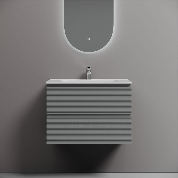 Тумба подвесная SANCOS Folk 690х445х500, c двумя ящиками оснащенными доводчиками, Ergraut soft,FL70ES