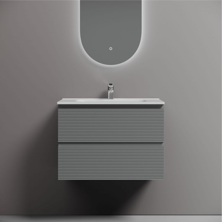 Тумба подвесная SANCOS Folk 690х445х500, c двумя ящиками оснащенными доводчиками, Ergraut soft,FL70ES