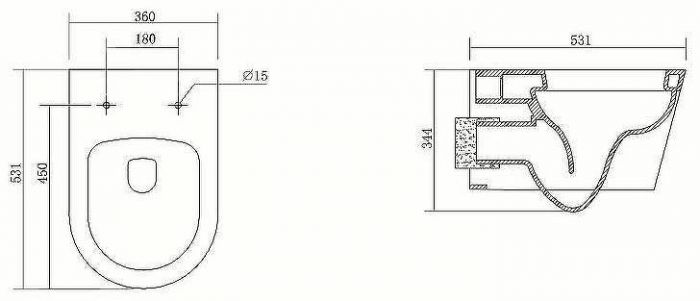 Унитаз Aquatek Бетта AQ1253W-00 подвесной с сиденьем Микролифт