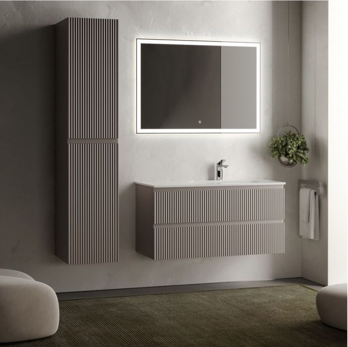 Тумба подвесная SANCOS под раковину Snob R правая, Doha Soft 995х445х500, SNR100RSM