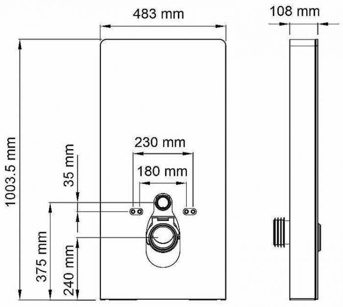 Инсталляция WasserKRAFT Naab 86TLT.040.SE.WH для унитаза Белая