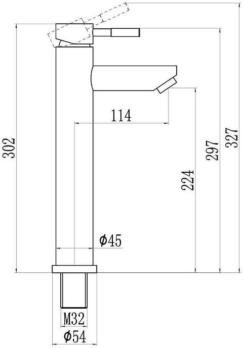 Смеситель для раковины Savol S-SUS2002 цвет Сатин