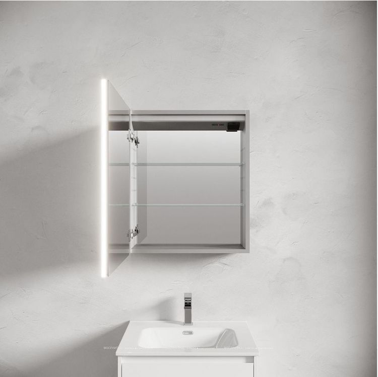 Зеркальный шкаф Sancos Evoke 60 SC8060 с подсветкой цвет Серый