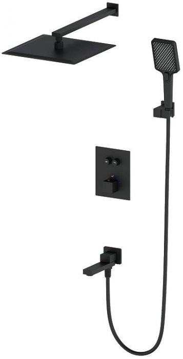Душевая система Wonzon & Woghand WW-88929003-MB с термостатом цвет Черный матовый