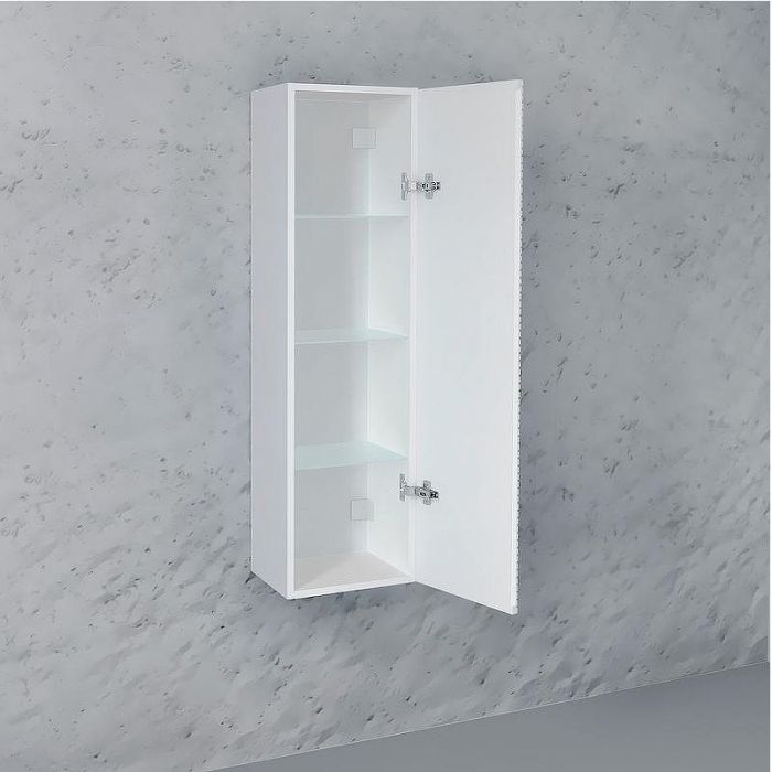 Шкаф пенал Jorno Stone 33 Stn.04.120/P/W/JR подвесной Белый