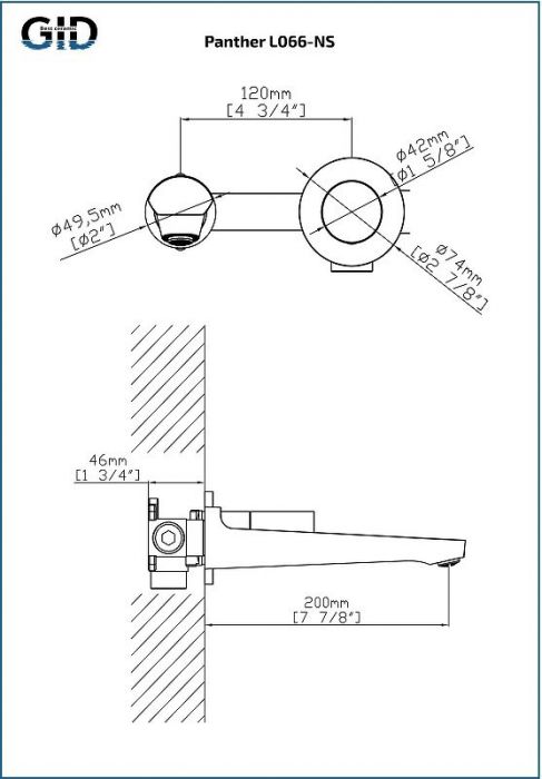 Смеситель для раковины Gid Panther L066BMNS цвет Черный матовый
