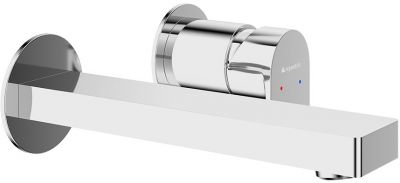 Смеситель для раковины настенного монтажа со скрытой частью AQUEDUTO GEOMETRICO,  хром (GEO0400)