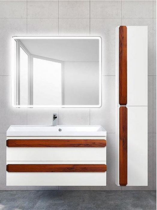 Шкаф пенал BelBagno Aurora 33 R AURORA-1600-2A-SC-PB-P-R подвесной Pietra Bianca без ручек