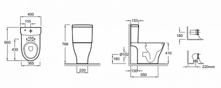 Бачок для унитаза Jacob Delafon Odeon Up E4745-00 нижний подвод