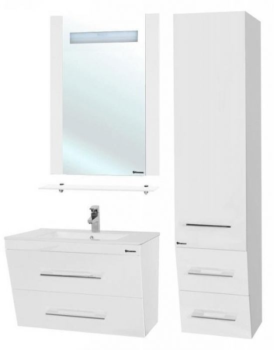 Шкаф пенал Bellezza Берта 40 4620705180010 подвесной Белый