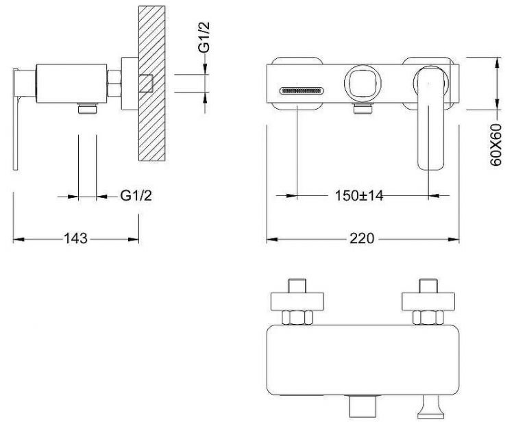 Смеситель для ванны Timo Torne 4314/03Y Черный