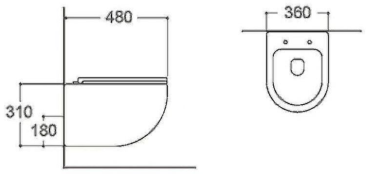 Комплект унитаза WellWant Aura WWU01122B с инсталляцией Berges Atom 410 040340 с сиденьем Микролифт и Черной матовой клавишей смыва