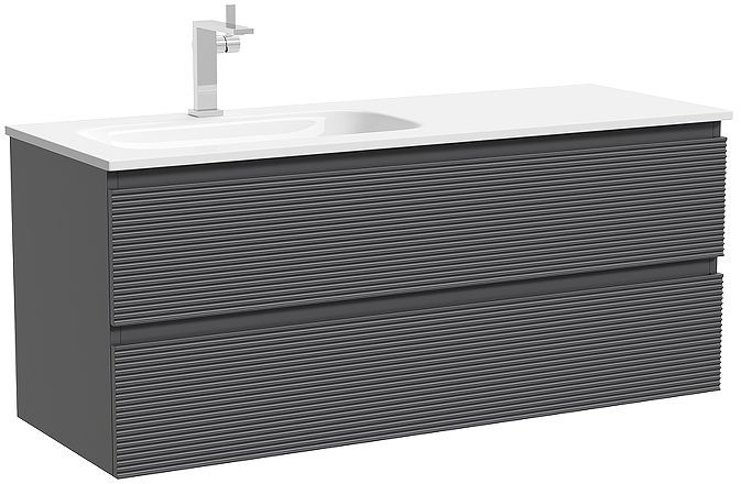 Тумба под раковину Sancos Folk 120 L FL120LGS подвесная цвет Grey soft