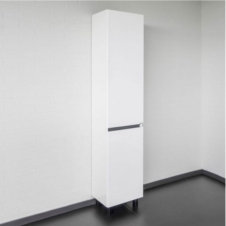 Шкаф пенал Comforty Лозанна 40 00-00017838 цвет Белый глянец