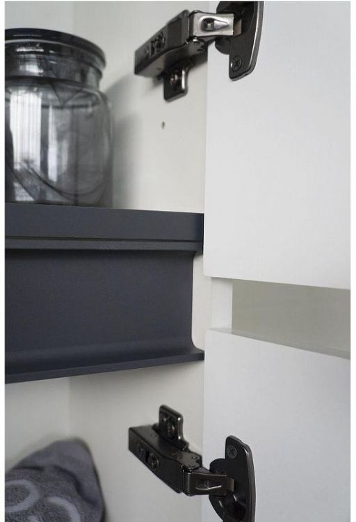 Шкаф пенал Comforty Лозанна 40 00-00017838 цвет Белый глянец