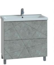 Тумба под раковину Vigo Geometry 80 025 цвет Бетон Белый
