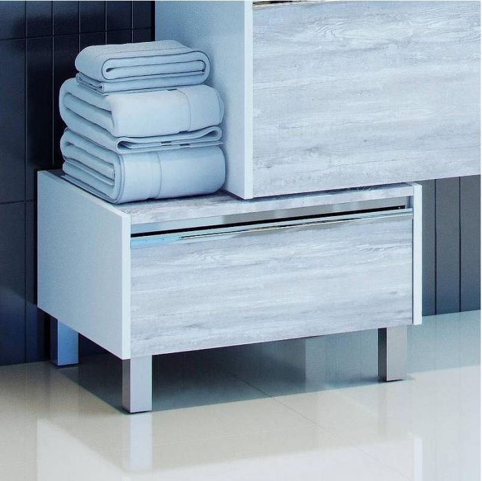 Тумба Aquaton Капри 55 1A231003KPDA0 Бетон пайн Белая