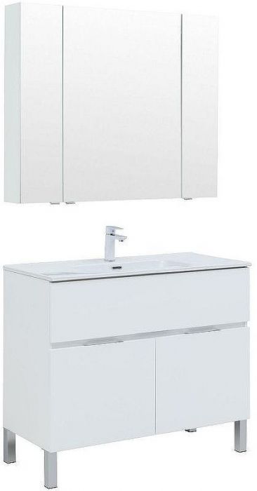 Комплект мебели для ванной Aquanet Алвита New 100 274184 Белый матовый
