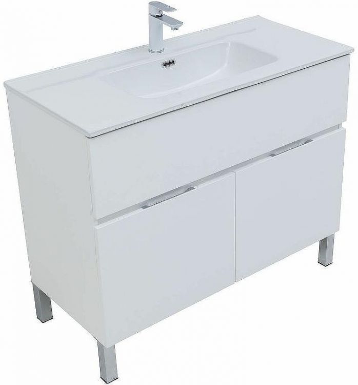 Комплект мебели для ванной Aquanet Алвита New 100 274184 Белый матовый Комплект мебели для ванной Aquanet Алвита New 100 274184 Белый матовый