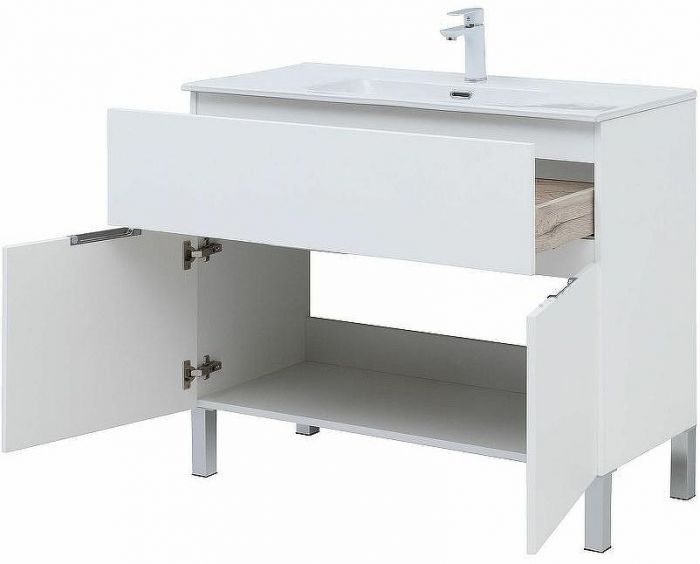 Комплект мебели для ванной Aquanet Алвита New 100 274184 Белый матовый