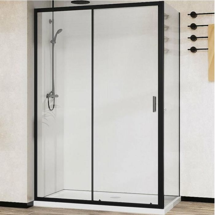 Душевой уголок Vincea City 120х90 VSR-5CT9012CLB профиль Черный стекло прозрачное