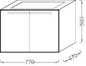 Тумба подвесная Jacob Delafon STRUKTURA EB1281 77 см Тумба подвесная Jacob Delafon STRUKTURA EB1281 77 см