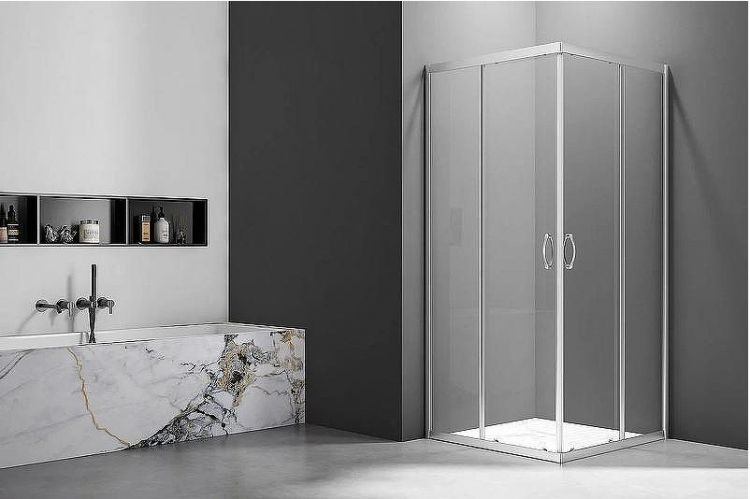 Душевой уголок Veconi Rovigo RV-101 90х90 RV101-90-01-C5 профиль Хром стекло прозрачное