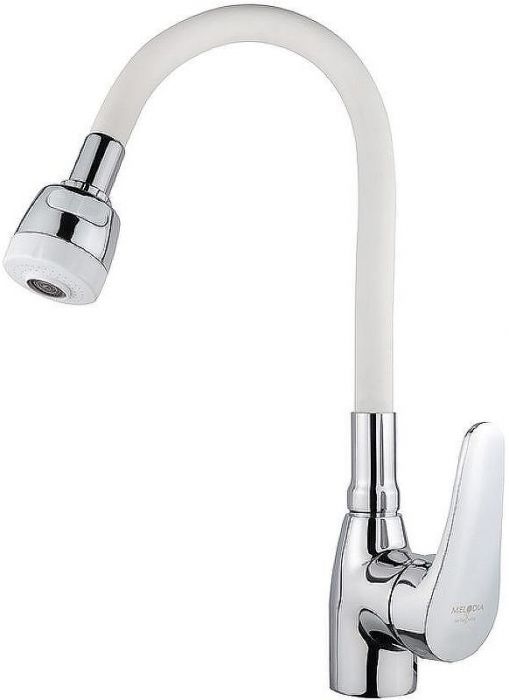 Смеситель для кухни Melodia della vita Ostessa MDV40616White Хром Белый